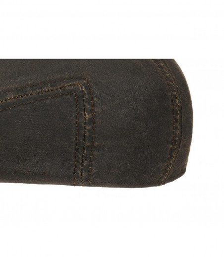 brown coated cotton flat cap brown coated cotton flat cap